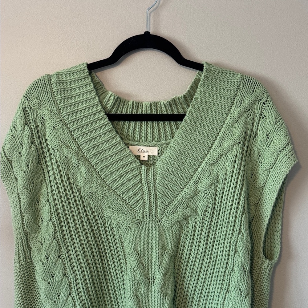 Elan Green Sweater Vest - Picture 2 of 4